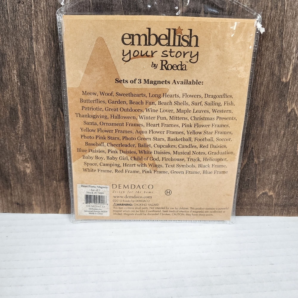 Embellish Your Story Demdaco Set of 3 Yellow Star Photo Magnets - Picture 3 of 3